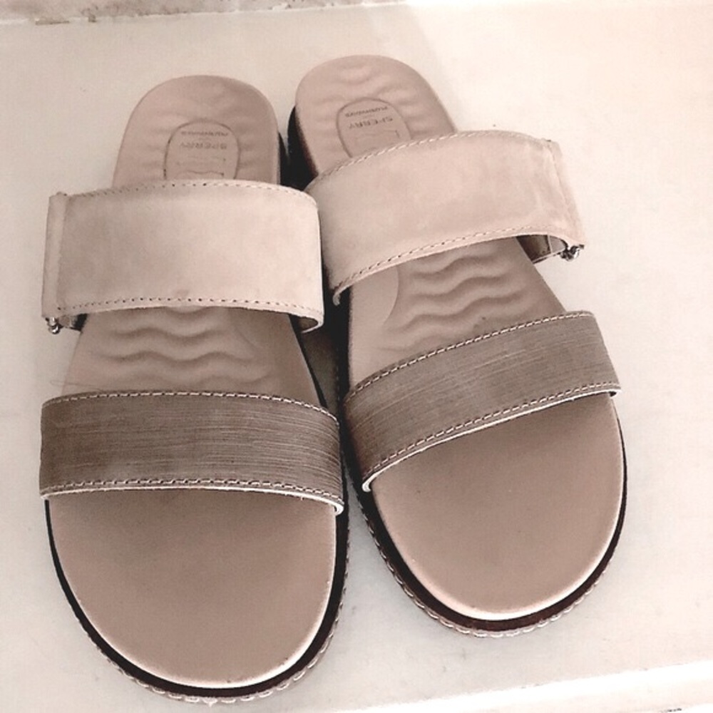 Sperry Waveside Sandal Metallic Plushwave Leather Size 7.5 Upper Strappy